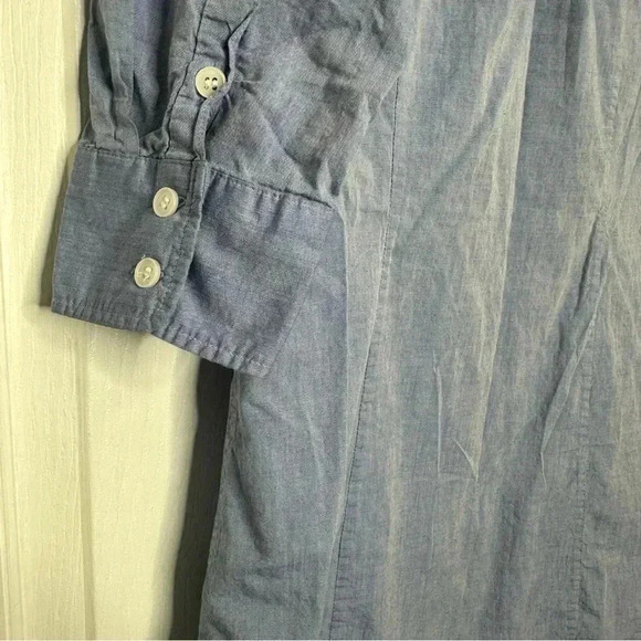 H&M Tunic Shirt Collared Blue Size 8 - Picture 14 of 16